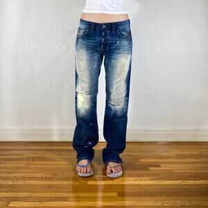 Diesel relaxed ombre speckled jeans